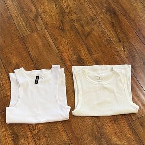 American Eagle Outfitters White Tank Tops